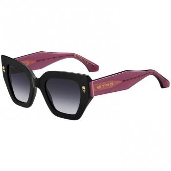 ETRO 0010S Women’s Normal Shade – Black & Grey Squared Lenses, 50 mm