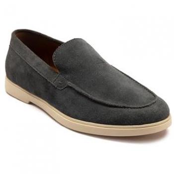 Faldo Navy Suede Slip‑On Loafers
