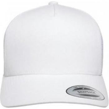 Retro‑Trucker Cap Flexfit von Yupoong – 5‑Panels, Weiß, Unisexgröße