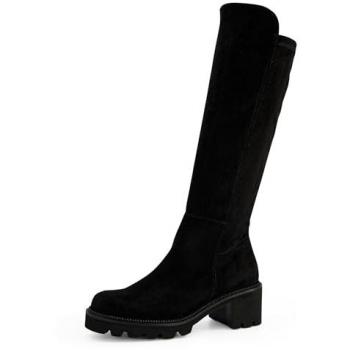 Damenstiefel Paul Green – Schwarzes Leder, Größe 38, Alltagsschuhe