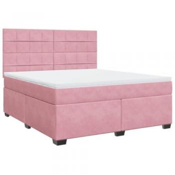 Elegantes Rosa Boxspringbett mit Matratze