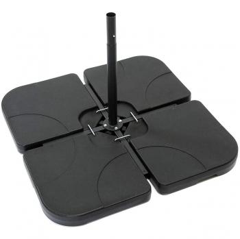 Black Cantilever Umbrella Slab Base for Outdoor Gardens, Load Bearing 80kg