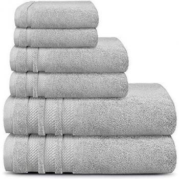 TRIDENT Luxury Hotel Collection Towels, 100% Cotton, Extra Large, 6 Piece Set