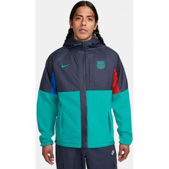 Veste Nike FC Barcelone 23 24 AWF Hiver Bleu Tonnerre Énergie