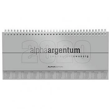Tisch-Querkalender alpha argentum 2020