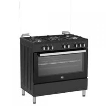 Cuisinière noire LA GERMANIA SEL9MN 5 feux gaz four électrique multifonction