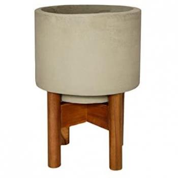IVYLINE Cement Planter with Stand