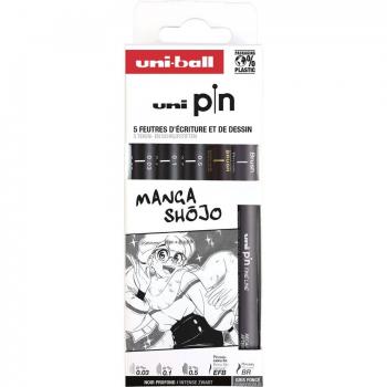 Pochette de 5 feutres Uni-ball Fineliner Manga Shojo