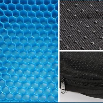 Gel Cooling Seat Cushion 3D Massage Noir – Santé et Soulagement