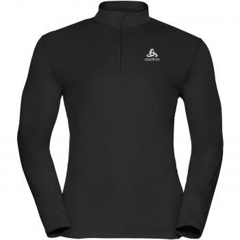 Odlo Pull Sliq 1/2 zippé Homme, Couleur Noir, Taille L