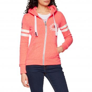 Superdry Pullover Damen G20145XPF7, Rot (Racing Coral Snowy), X-Large