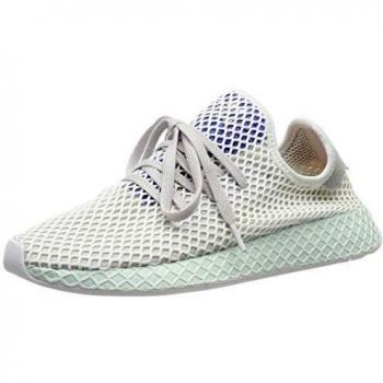 Adidas Men's Deerupt Runner Gym Shoes in Grey One/Ftwr White/Ice Mint Colorway, Size 4 (UK)