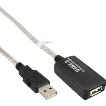 InLine USB‑Aktiv‑Verlängerung 2.0 5 m mit Repeater – Stecker A, Buchse A