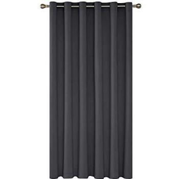 Deconovo Schlafzimmer Vorhang Blickdicht 214x203 cm Dunkelgrau