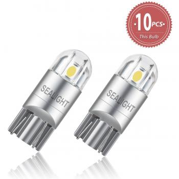 Bombillas SEALIGHT T10 3030 2SMD W5W 6000K para Luz de Placa del Auto