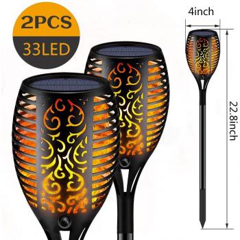 33 LED Outdoor Solar Flame Light