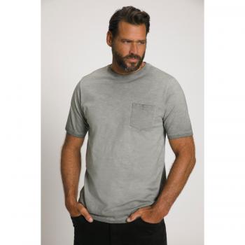 T-shirt cotone grigia uomo 7XL con taschino JP1880