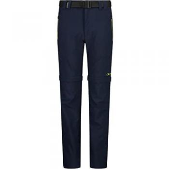 CMP Boys' Cargo Trousers with Zip-Off Legs Blue/Lime Green