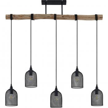 Lindby Dolcin Hängelampe mit Holz