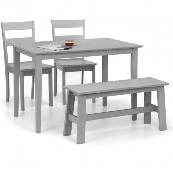 Kobe Dining Table Set with Bench and 2 Chairs