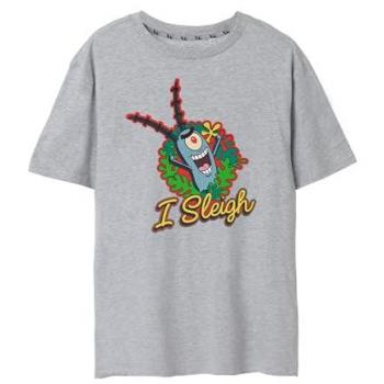 Women’s SpongeBob T‑Shirt, Short Sleeve, Adult Grey Marl, XL