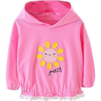 Cotton Soft-touch Long Sleeve Pullover for Girls