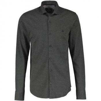 LERROS Herren Hemd L, Jersey, Haifischkragen – Grün