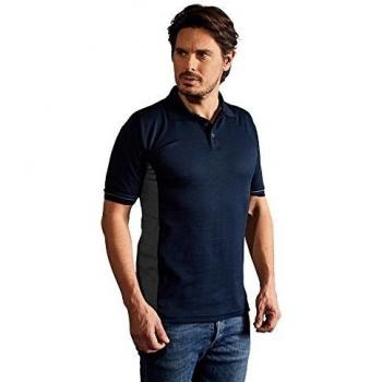 Promodoro Funktionspoloshirt Kontrast navy-grau Größe M