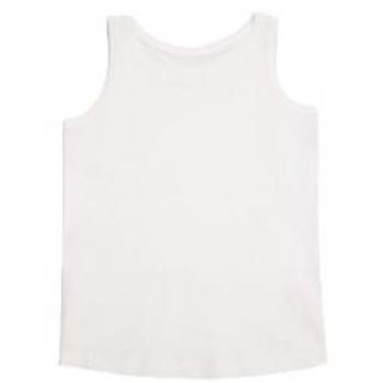 YSM-18326 Camiseta Blanca para Niños con Tirantes