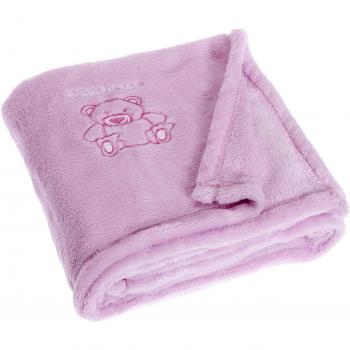 Weiche Baby-Fleece‑Bärdecke, rosa – 75 × 100 cm (Playshoes)