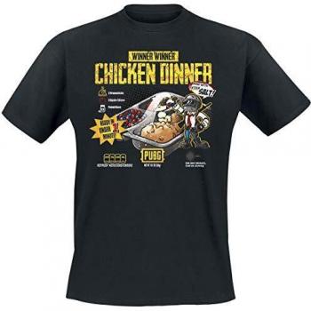 PUBG Pollo alla Cena T‑shirt Nero Medium