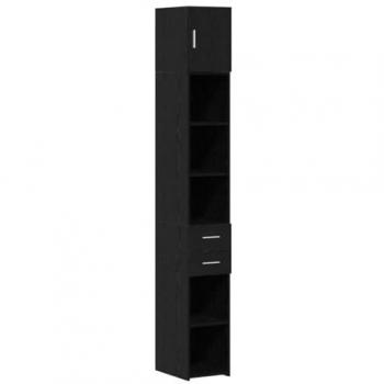 Rangement Slim VidaXL Chêne Noir 30x42,5x225 cm – Mobilier contemporain en bois reconstitué
