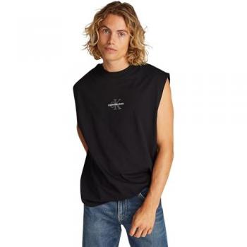 Calvin Klein Jeans T-Shirt mit Logostickerei in Schwarz
