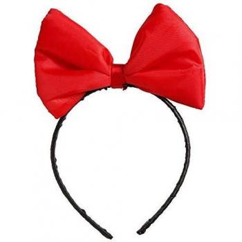 Serre-tête conte de fées noir avec nœud rouge