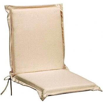 Ecru Low Profile Zippo Cushion with Removable Cover, 95 x 48 x 6 cm