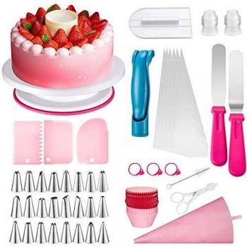 Set Professionale di Utensili per Torte 210 Pezzi – Decorazioni e Fresa Rotante