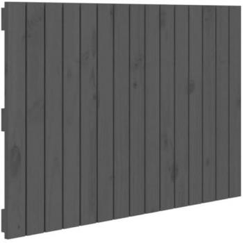 Cabecero Pared con Madera Gruesa Gris 95.5x3x60cm