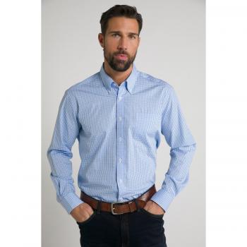 Camicia turchese a quadri colletto button-down maniche lunghe EasyCare XL JP1880