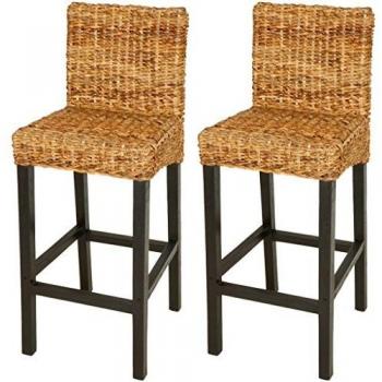 Tabourets de bar marron en bois