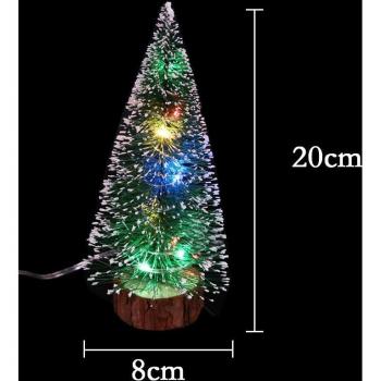 Green Hoarfrost Christmas Tree with LED Lights