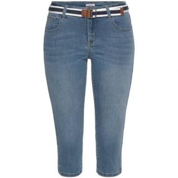 Capri-Jeans mit abnehmbarem Gürtel