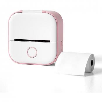 Mini Thermal Sticker Printer Rosa