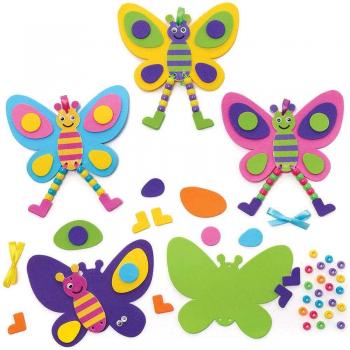 Farbenfrohes Schmetterling-Bastelset für kleine Künstler