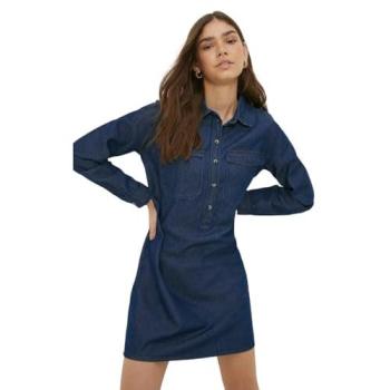 Dorothy Perkins Women's 2‑Pocket Denim Mini Dress, Washed Indigo, Size 12