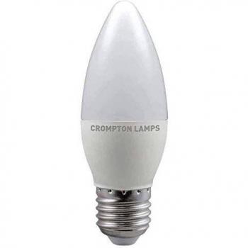 Crompton Lamps LED Candle 4.9W E27 (5 Pack) Cool White Opal (40W Eqv)
