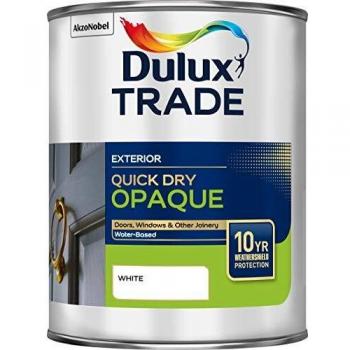 Dulux Trade Quick Dry Opaque White Paint 1L