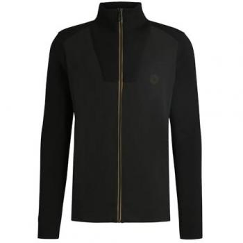 BOSS Green Herren Sweatjacke in Schwarz unifarben M