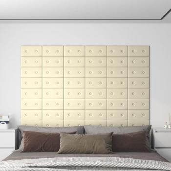 Conjunto de Painéis de Parede 12 pcs 30x15 cm Creme