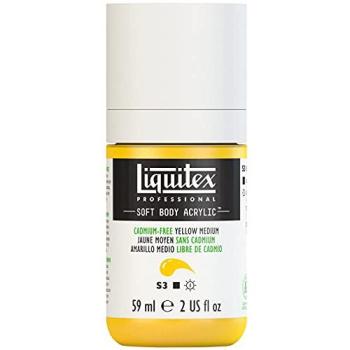 Acrylique Professional Soft Body – Liquitex, 2 oz, Jaune Moyen sans Cadmium