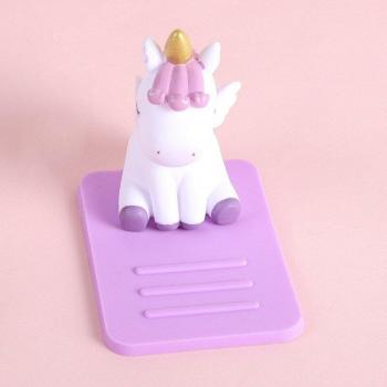Support pour smartphone licorne mignon, antidérapant, mains libres pour le bureau